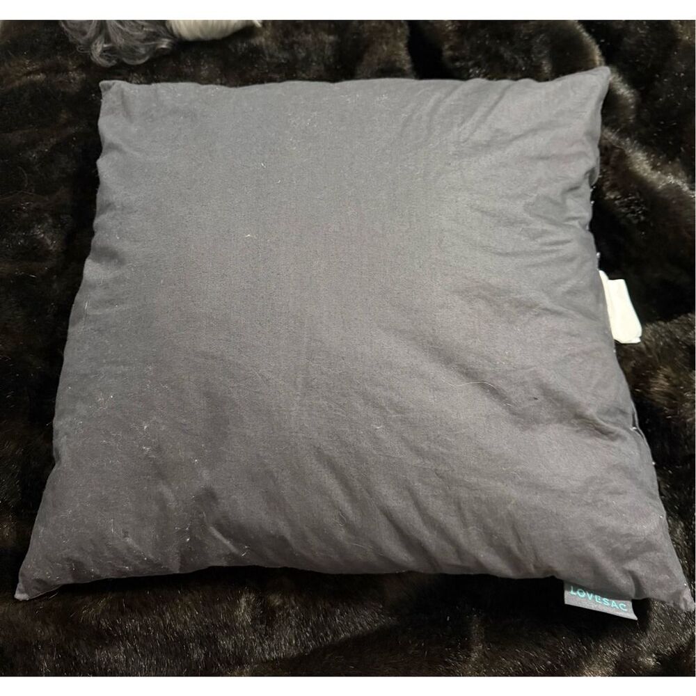 Lovesac Throw Pillow dark colored comfy 20x20